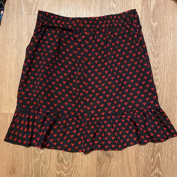 Maison Jules Ruffle Heart Skirt sz M - Picture 2 of 2